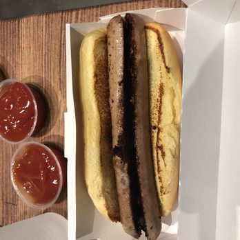 Shake Shack Third Ward - Chicken Dog. I like that it was sliced for condiments. - Burgers Near Me - Milwaukee, Wisconsin