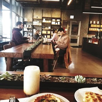 Sparrow Coffee - view of the cafe from my table by the entrance - Coffee Roasteries Near Me - Naperville, Illinois