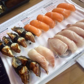 Okawa Sushi - unagi nigiri, salmon nigiri, and hamachi nigiri - Japanese Near Me - Milpitas, California