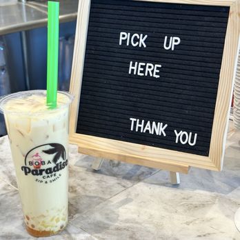 Boba Paradise Cafe - Mango milk tea with boba - Bubble Tea Near Me - New Albany, Ohio Boba Paradise Cafe - Mango milk tea with boba - Bubble Tea Near Me - New Albany, Ohio