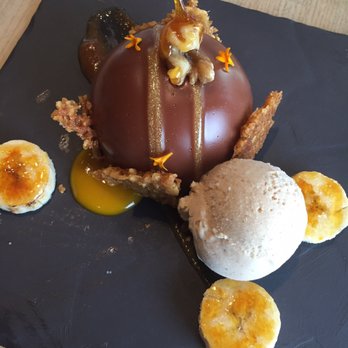 Miku - Chocolate banana dessert - Japanese Near Me - Vancouver, British Columbia