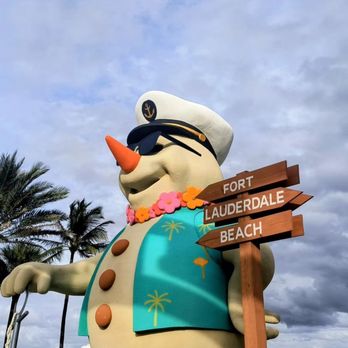 Olas the Beach Snowman - Public Art Near Me - Fort Lauderdale, Florida Olas the Beach Snowman - Public Art Near Me - Fort Lauderdale, Florida