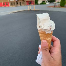 Half of my butter pecan sugar cone Half of my butter pecan sugar cone