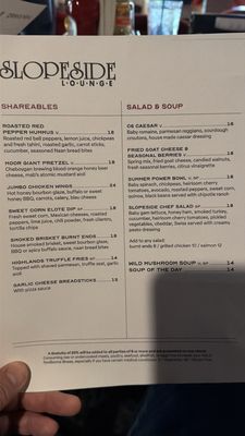 Menu photo 2 Slopeside Lounge Harbor Springs, MI Menu photo 2 Slopeside Lounge Harbor Springs, MI