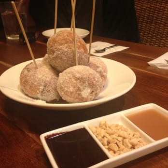 Star Noodle - Maladadas (not sure of the spelling) Portuguese doughnuts with chocolate sauce, peanuts and butterscotch sauce - Asian Fusion Near Me - Lahaina, Hawaii Star Noodle - Maladadas (not sure of the spelling) Portuguese doughnuts with chocolate sauce, peanuts and butterscotch sauce - Asian Fusion Near Me - Lahaina, Hawaii