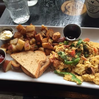 Breakfast Republic - Portugese linguisa sausage scramble w/wheat. - Breakfast & Brunch Near Me - San Diego, California Breakfast Republic - Portugese linguisa sausage scramble w/wheat. - Breakfast & Brunch Near Me - San Diego, California