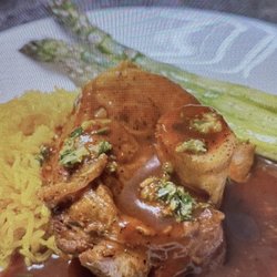 Your Sous Chef - Osso Buco with rice pilaf and asparagus