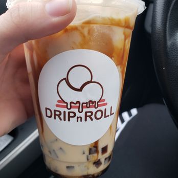 Drip N Roll - Brown sugar milk tea with coffee jelly instead of boba. - Ice Cream & Frozen Yogurt Near Me - McKinney, Texas