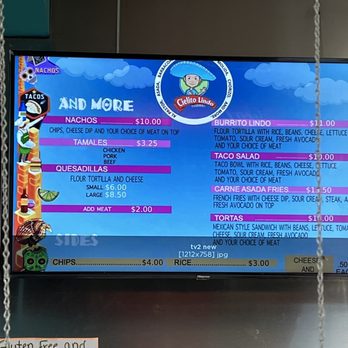 Cielito Lindo Taqueria - Menu - Mexican Near Me - Williamsville, New York