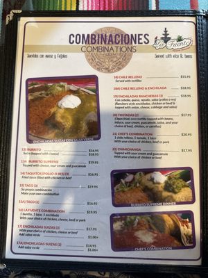Menu photo 2 La Fuente Mexican Restaurant Sparks, NV Menu photo 2 La Fuente Mexican Restaurant Sparks, NV