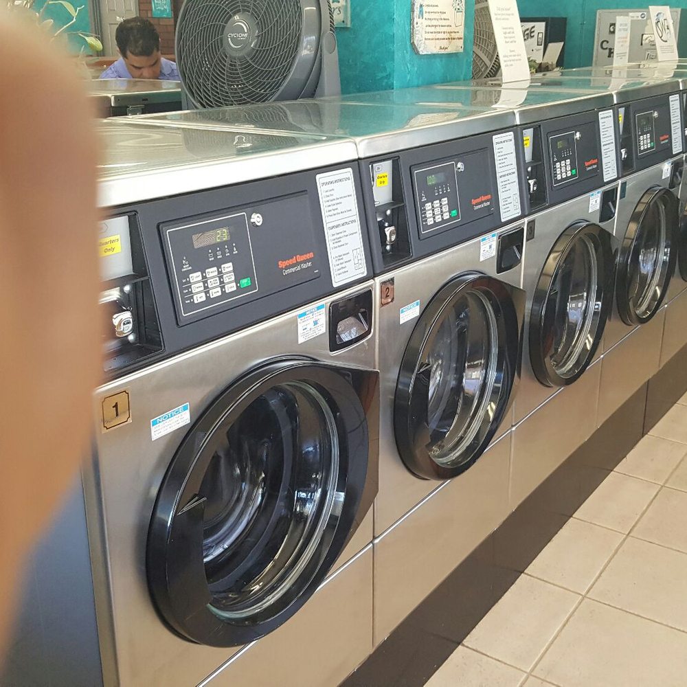 Turquoise Bubbles - Row of 7 double loaders two of which take debit / credit cards. - Laundromat Near Me - San Diego, California Turquoise Bubbles - Row of 7 double loaders two of which take debit / credit cards. - Laundromat Near Me - San Diego, California