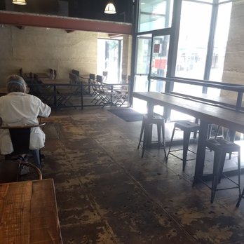 Marugame Udon - first customers of the day. Floor paint peeling away - Japanese Near Me - Honolulu, Hawaii Marugame Udon - first customers of the day. Floor paint peeling away - Japanese Near Me - Honolulu, Hawaii