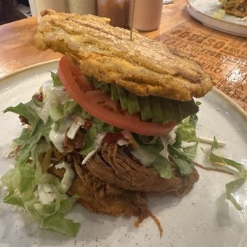 Doggi's Arepa Bar - PATACON DE CARNE MECHADA - Venezuelan Near Me - Miami, Florida