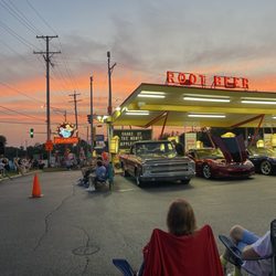 Miller’s Dog-N-Suds Drive In - Elvis on the left and hot rods on the right.