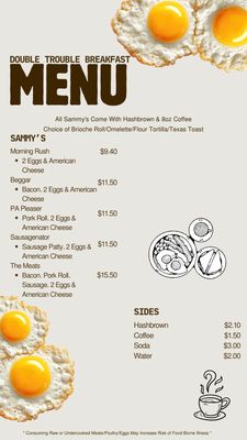Menu photo 1 Double Trouble Sammys Tannersville, PA
