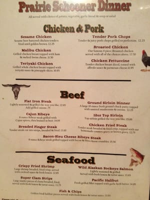 Menu photo 7 Prairie Schooner Eugene, OR