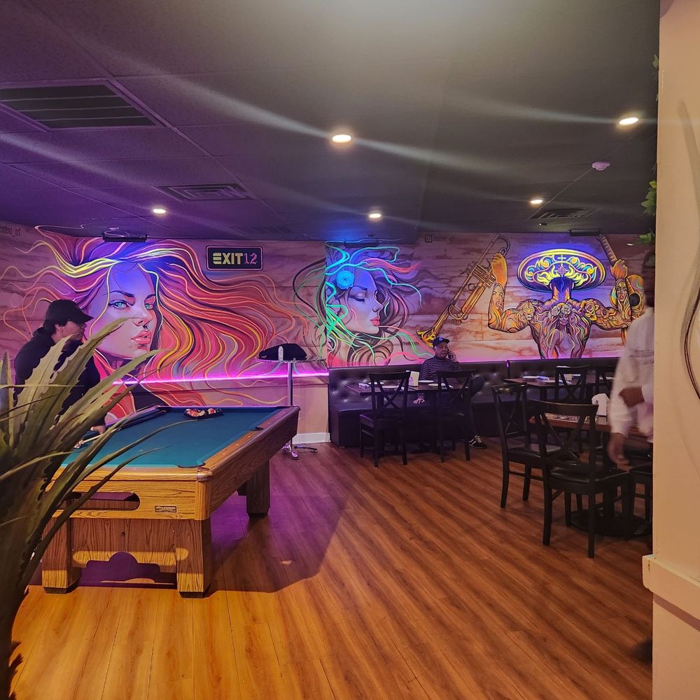 Exit 12 Bar - a pool table and neon lights - Mexican Near Me - Carteret, New Jersey