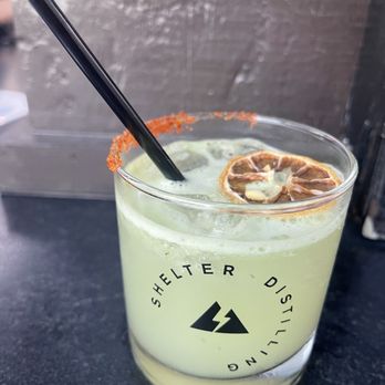Shelter Distilling - Ginger Cucumber Margarita - Cocktail Bars Near Me - Dana Point, California