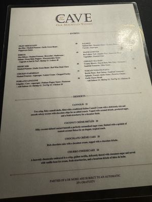 Menu photo 2 Cave Restaurant Temecula, CA Menu photo 2 Cave Restaurant Temecula, CA