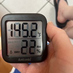 Fitness Connection - 145 degF. I saw it reach a higher temp while I was in the sauna but the lighting wasn't ideal to capture in a photo.