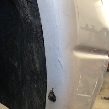 Dale Peterson Auto Body - 5 inch long run in new bumper paint. - Body Shops Near Me - Springville, Utah