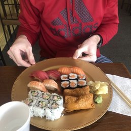 Tuna, salmon, and shrimp rolls Tuna, salmon, and shrimp rolls