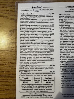 Menu photo 6 Una Ves Mas Mexican Restaurant Seaside, OR Menu photo 6 Una Ves Mas Mexican Restaurant Seaside, OR