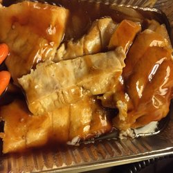 Chicken teriyaki - full entree. Had one broccoli that I ate before taking the photo.. Sorry