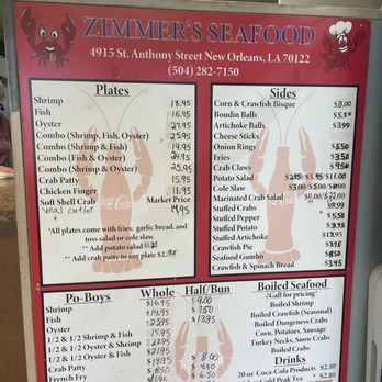 Zimmer's Seafood - Menu 2025 February - Seafood Near Me - New Orleans, Louisiana Zimmer's Seafood - Menu 2025 February - Seafood Near Me - New Orleans, Louisiana