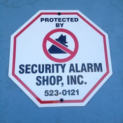 Security Alarm Shop - Our official security alarm shop yard sign!