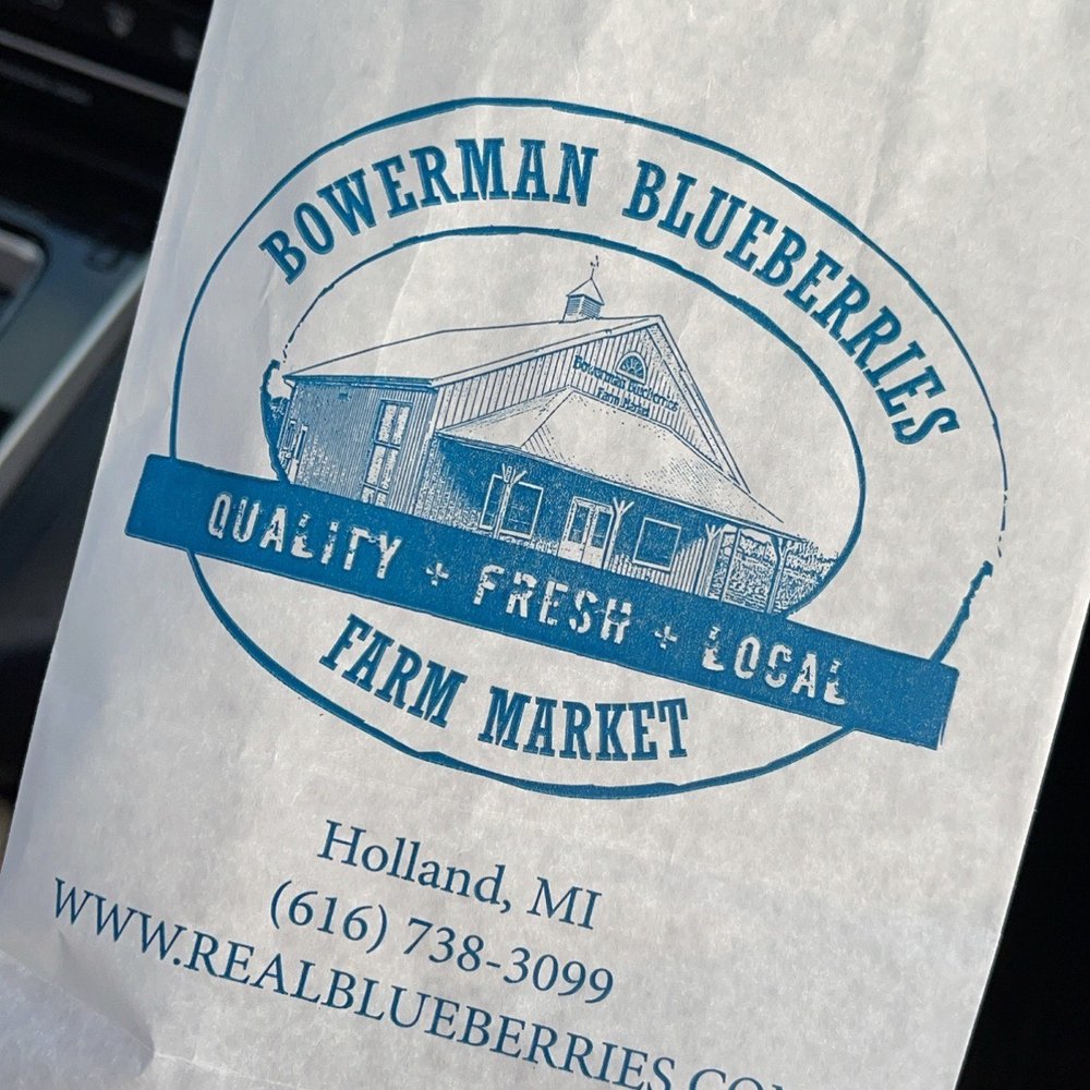 Bowerman Blueberries - a bag of blueberries - Farmers Market Near Me - Holland, Michigan