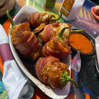 Mariscos Playa Hermosa - There's shrimp inside the chile, that's wrapped in bacon - Mexican Near Me - Phoenix, Arizona Mariscos Playa Hermosa - There's shrimp inside the chile, that's wrapped in bacon - Mexican Near Me - Phoenix, Arizona