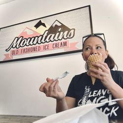 Mountains Ice Cream - Holy yummy! Walked in and it smelled like fresh waffle batter. So many good flavors. This is definitely the place to stop, when in Rome