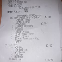 Sheetz - My order