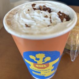6/25/26 Sri Lanka Ceylon cha latte with oat milk-- surprisingly good!