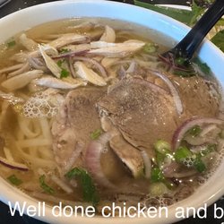 Com Pho Asia - Well done Chicken and Beef Pho #31  4/5 - chicken is bit dry, recommend getting just the beef pho