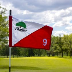 Ridgeway Country Club Private Golf Course Hole 9 Pin Flag With logo
