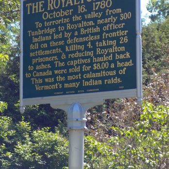 Royalton Raid - Royalton Raid Historical Marker in South Royalton, VT - Landmarks & Historical Buildings Near Me - Royalton, Vermont Royalton Raid - Royalton Raid Historical Marker in South Royalton, VT - Landmarks & Historical Buildings Near Me - Royalton, Vermont