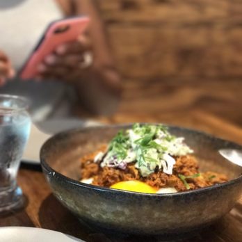 Scratch Kitchen - Pimp my grits pulled pork ($13) - Breakfast & Brunch Near Me - Honolulu, Hawaii