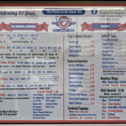Tiny's Dairy Barn - Menu 4-3-25