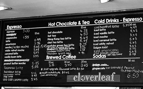 Menu photo 2 Cloverleaf Coffee & Bakery Temple City, CA
