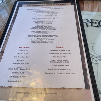 Crossroads BBQ Pit & Pub - menu and prices - Barbeque Near Me - Prineville, Oregon Crossroads BBQ Pit & Pub - menu and prices - Barbeque Near Me - Prineville, Oregon