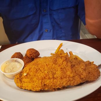 Fish City Grill - Catfish platter. The portion is a lot bigger but it was half eaten. - Seafood Near Me - Mansfield, Texas Fish City Grill - Catfish platter. The portion is a lot bigger but it was half eaten. - Seafood Near Me - Mansfield, Texas
