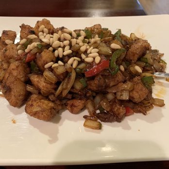 U & Tea - Spicy chicken with pine nuts--this was diced white meat chicken. Sauce was mildly spicy, and not sweet. Delicious. - Chinese Near Me - Bethlehem, Pennsylvania