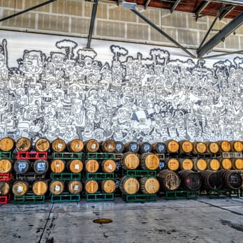 Faction Brewing - Faction brewery artwork and casks - Breweries Near Me - Alameda, California Faction Brewing - Faction brewery artwork and casks - Breweries Near Me - Alameda, California
