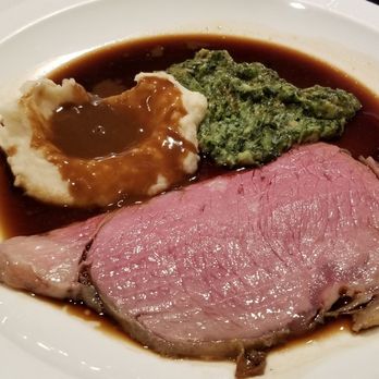 Broadway Prime - Dry Aged Prime Rib: Seconds, Traditional mashed potatoes, Fresh creamed spinach - Steakhouses Near Me - Burlingame, California Broadway Prime - Dry Aged Prime Rib: Seconds, Traditional mashed potatoes, Fresh creamed spinach - Steakhouses Near Me - Burlingame, California