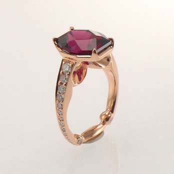 Jewelry by Design - Rose gold, garnet, diamond ring! I lovvvve it. - Jewelry Near Me - San Diego, California