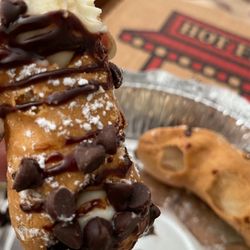 RigaTony’s Pizza & Pasta - Close up of a cannoli