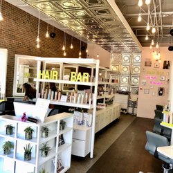 The Hair Bar - Vie from salon entrance.