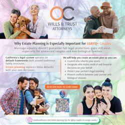 OC Wills & Trust Attorneys - This Pride Month, celebrate love by protecting it--estate planning ensures LGBTQ+ couples have their voices heard and their futures secured.